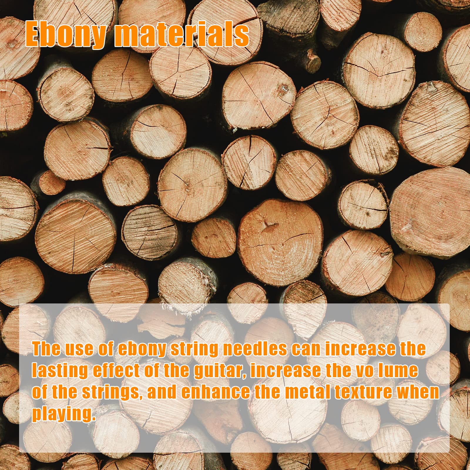 SAVITA 6pcs Ebony Guitar Bridge Pins, Acoustic Guitar Bridge Pegs for 6 and 12 Strings Replacement Parts Guitar String Pins with